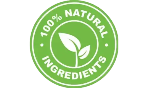 100% Natural Ingredients badge indicating Sumatra Slim Belly Tonic uses only natural plant-based compounds