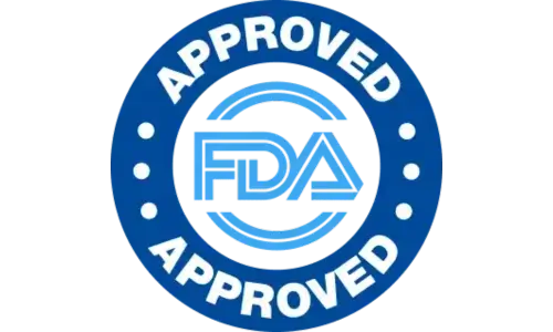 FDA approved gold badge showcasing safety standards for Sumatra Slim Belly Tonic