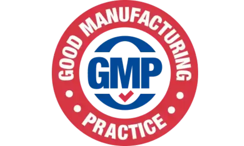 GMP Certified seal indicating Sumatra Slim Belly Tonic is made following Good Manufacturing Practices