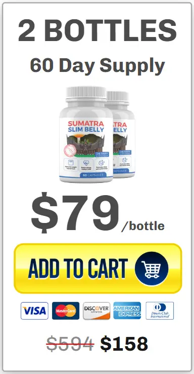 2 bottles of Sumatra Slim Belly Tonic, 60-day supply at $79/bottle, total price $158